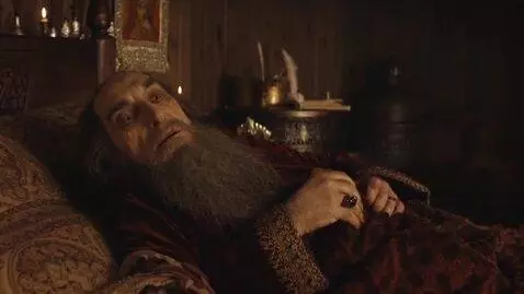 AI Video from prompt: March 8, 1584. Dark, dimly lit rooms of the Mosc