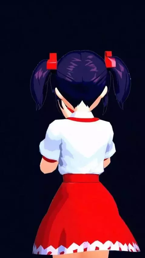 AI Video from prompt: girl standing still, wind moving hair, wind movi