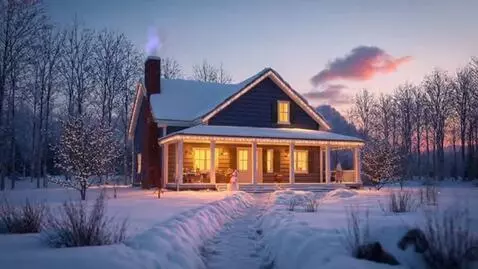 AI Video from prompt: home sun winter