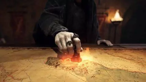 AI Video from prompt: A powerful overlord, draped in tattered dark rob