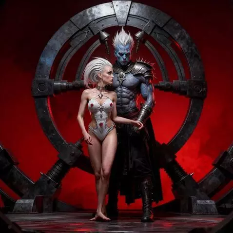 AI Video from prompt: She turns to face him and places her hands on hi