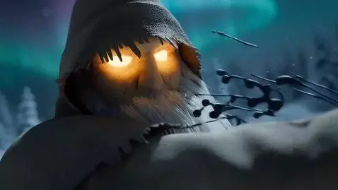 AI Video from prompt: Intense, fast-paced cinematic action in a snow-c