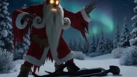 AI Video from prompt: Camera zooms in to a close up of our heros face,