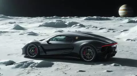 AI Video from prompt: Rossa supercar, a sleek two-door coupe with a li