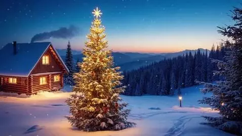 AI Video from prompt: “Create a beautiful winter holiday image (withou