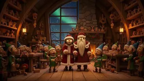 AI Video from prompt: Two people are on a guided tour by north pole el