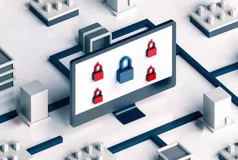 AI Video from prompt: smooth rotation and slow zoom towards one comput