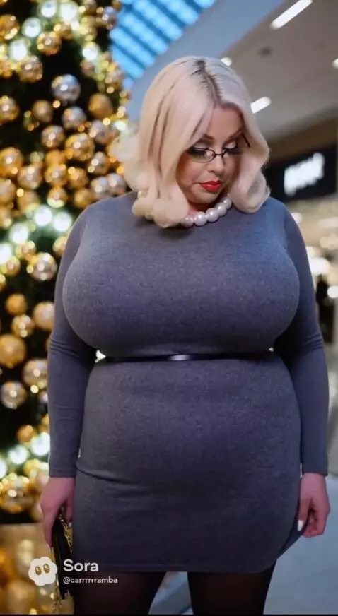 AI Video from prompt: In a shopping mall, against the backdrop of Chri