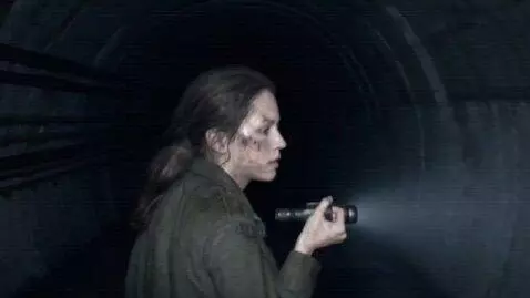 AI Video from prompt: Katya is filming an Old VHS camcorder handheld c