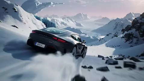 AI Video from prompt: Rossa supercar, a sleek two-door coupe with a li