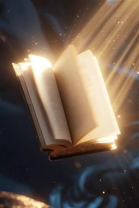 AI Video from prompt: The pages of the book are turned over and a beau