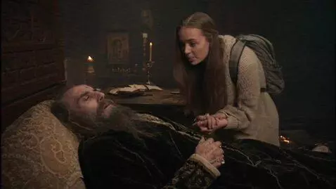 AI Video from prompt: March 8, 1584. Dark, dimly lit rooms of the Mosc