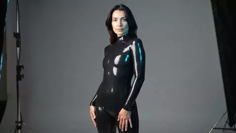 AI Video from prompt: woman latex model