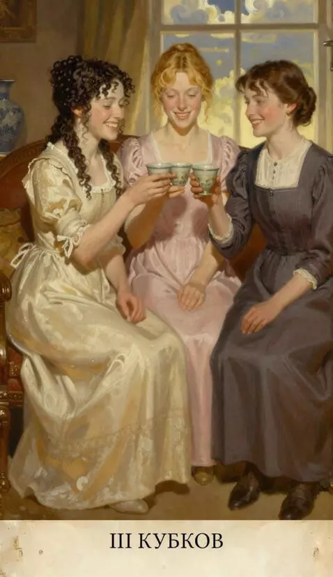 AI Video from prompt: Girl friends chat animatedly during a tea party