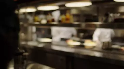 AI Video from prompt: A dynamic dolly shot moving forward through a bu