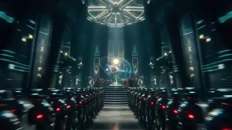 AI Video from prompt: “A lightning‑fast camera fly‑through of the colo