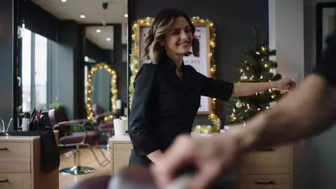 AI Video from prompt: Style: A short festive promotional sting in a wa