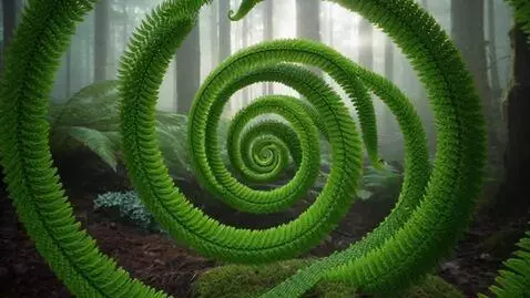 AI Video from prompt: Fractal in nature, beautiful fractal in the fore