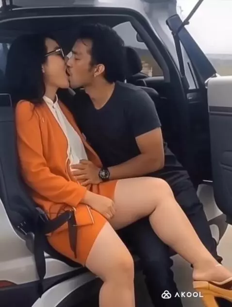 AI Video from prompt: The man kisses the woman's lips to her neck whil