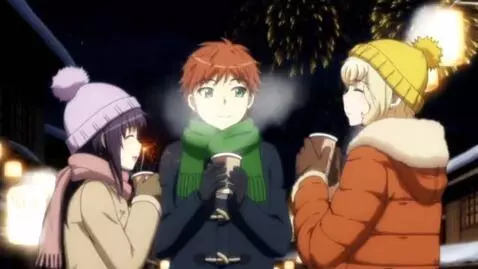 AI Video from prompt: New Year's anime-style videos with a winter vibe