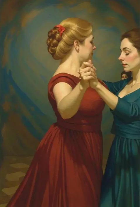 AI Video from prompt: Two women waltz