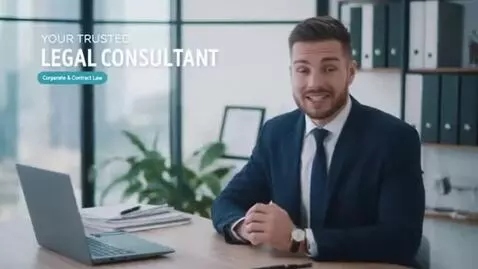 AI Video from prompt: Professional legal consultant in a modern office