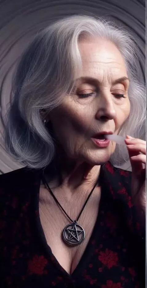 AI Video from prompt: The woman whispers the words, closes her eyes, a