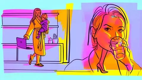 AI Video from prompt: Contrasting cinematic hand-drawn graphics, split