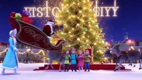 AI Video from prompt: Cinematic New Year animation, vertical 9:16. Sce