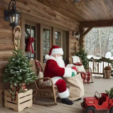 AI Video from prompt: Santa Claus, with a long white beard and a red f