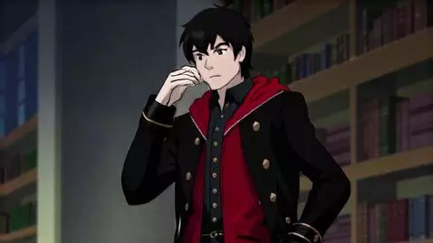 AI Video from prompt: The character holds out his hand. A magical red 