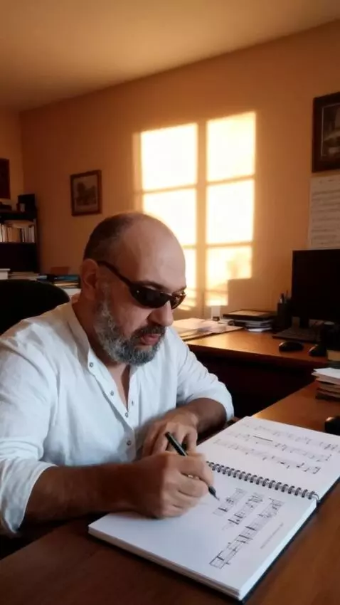 AI Video from prompt: A realistic video. A man, an exact replica of th