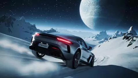 AI Video from prompt: Rossa supercar, a sleek two-door coupe featuring