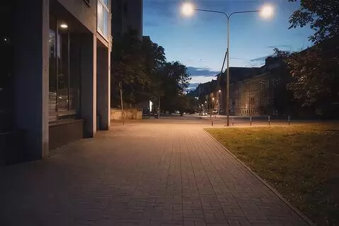 AI Video from prompt: A smooth drone-like camera moves forward along a