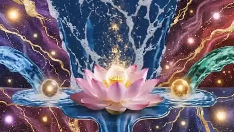 AI Video from prompt: Horizontal format video. In the center, a soft p