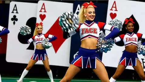 AI Video from prompt: A cheerleader girl dances a dynamic sports dance