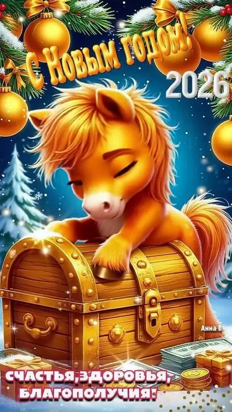 AI Video from prompt: The Horse smiles and opens the chest with jewels