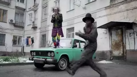 AI Video from prompt: A beatboxer, a mumble rapper and a dancer named 