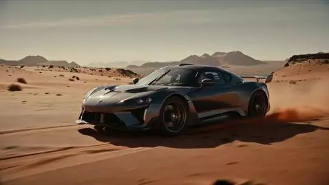 AI Video from prompt: Rossa supercar, a sleek two-door coupe featuring