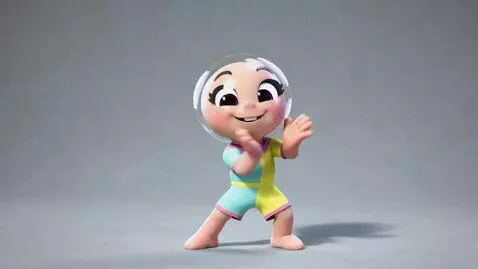 AI Video from prompt: Create a cute kids cartoon character named “Boop
