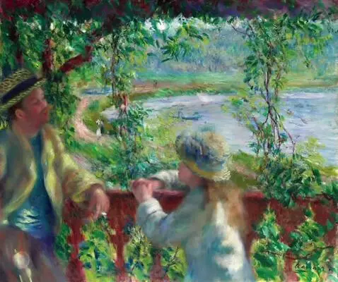 AI Video from prompt: People are looking at the lake, and the wind is 