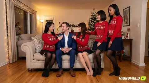 AI Video from prompt: Cinematic cozy indoor wide shot, ultra-photoreal