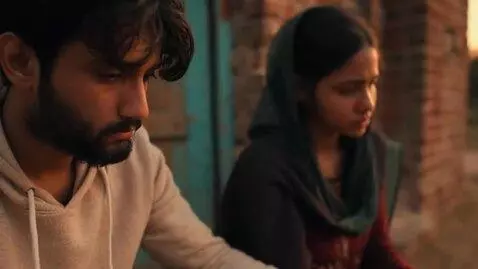 AI Video from prompt: A cinematic emotional scene in rural India at du