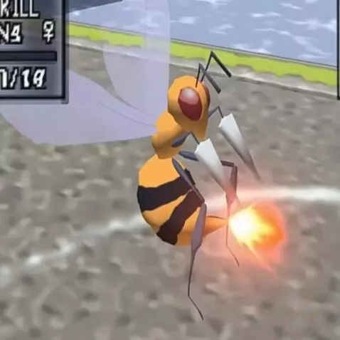 AI Video from prompt: The insect flaps its wings to hover in place as 