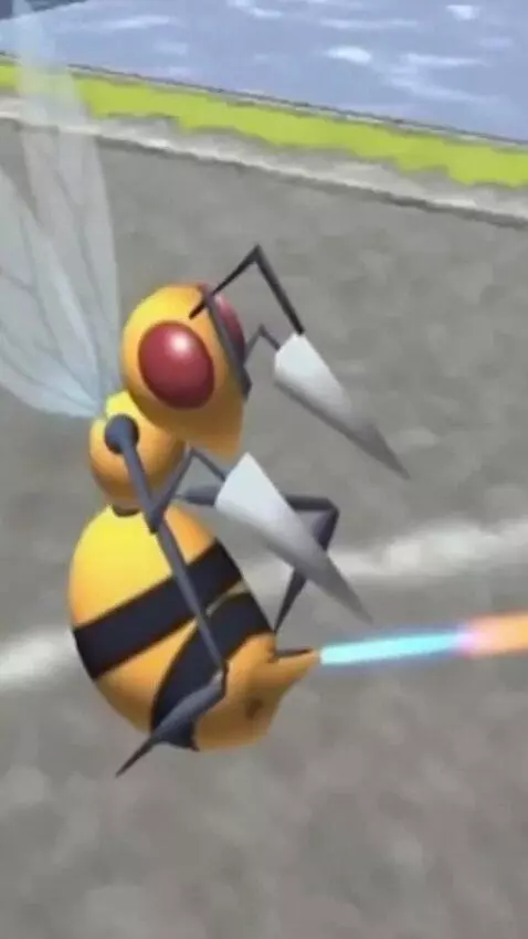 AI Video from prompt: The insect flaps its wings to hover in place as 