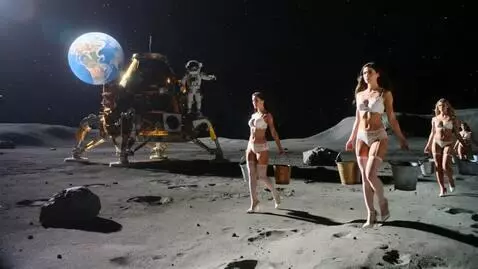 AI Video from prompt: Belarus. The Moon. Wide panoramic view of the lu