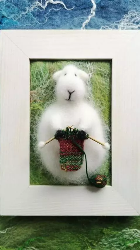 AI Video from prompt: The lamb is knitting and reciting a poem