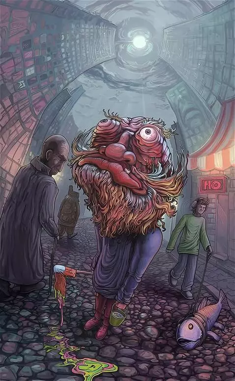 AI Video from prompt: zoom out, fantasy  night city