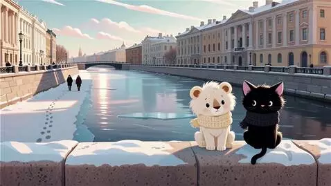 AI Video from prompt: A cute anthropomorphic fluffy white lion cub and