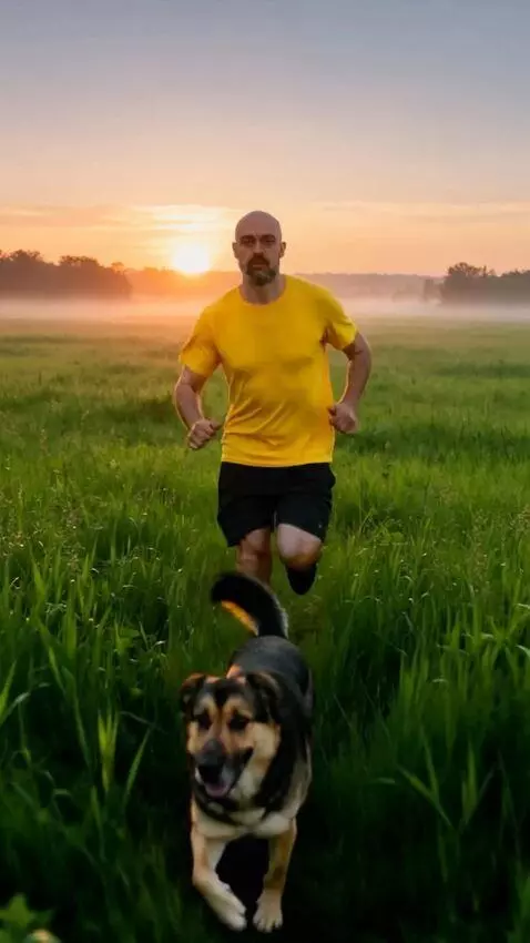 AI Video from prompt: Realistic video. A man wearing clear glasses, an